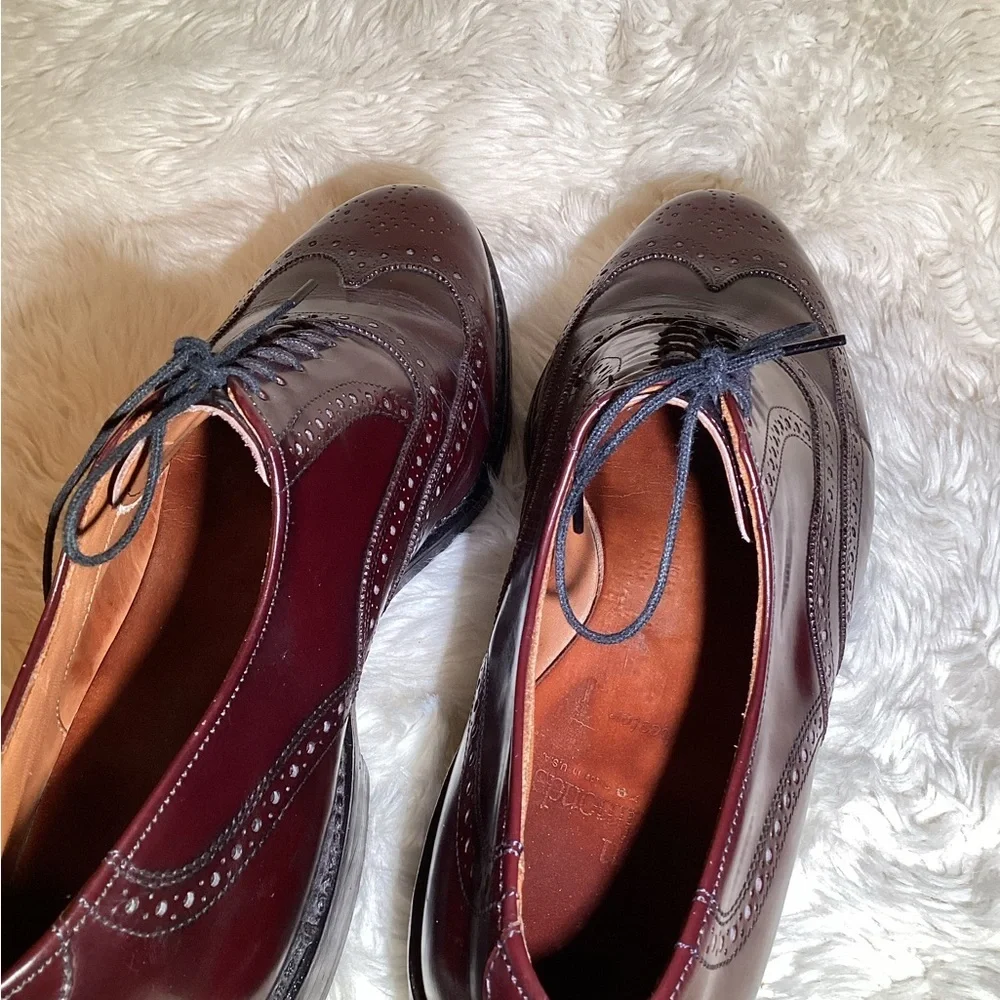 Allen Edmonds McAllister brown leather Oxford shoes size 8.5